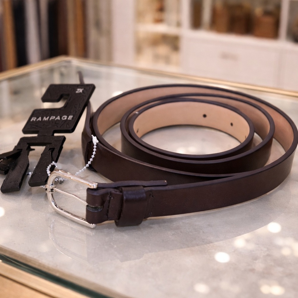 Rampage Dark Brown Leather Belt